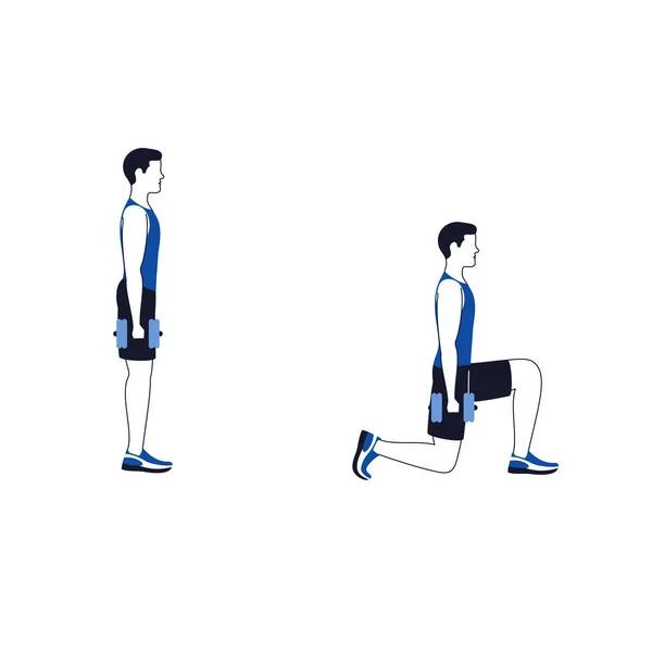 Ejercicios de fitness para piernas — Vector de stock