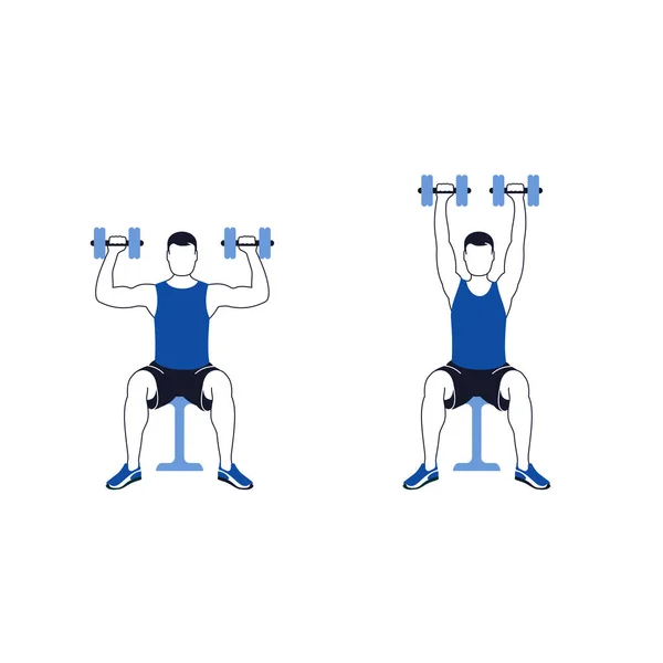 Fitness-Übungen für die Schulter — Stockvektor