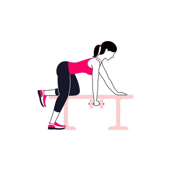 Exercices de fitness pour le dos — Image vectorielle