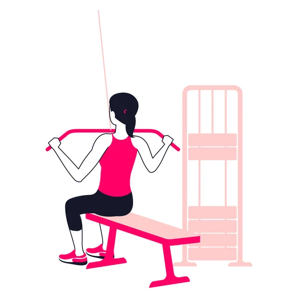 Fitnessövningar för rygg — Stock vektor