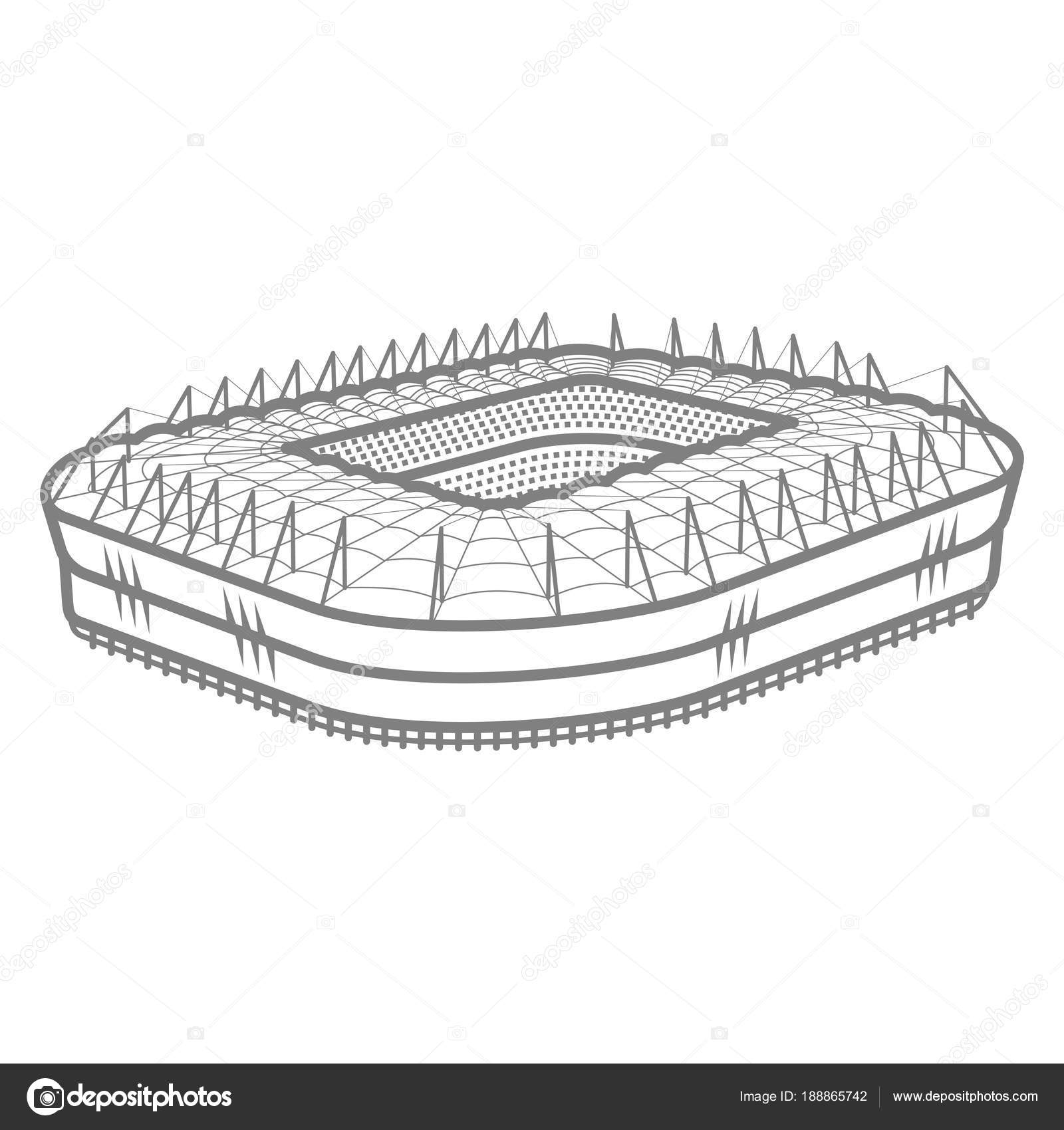 Soccer Stadium Colored Illustration Stock Vector Image By C Samorodinov