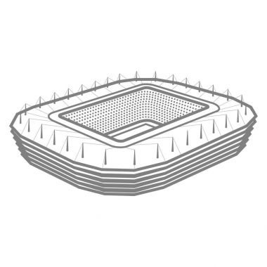 illüstrasyon renkli Futbol Stadyumu