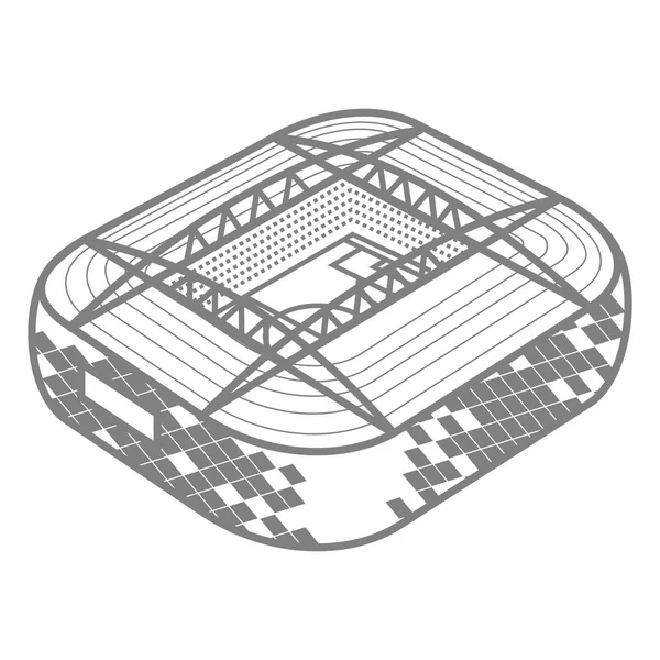 Voetbalstadion gekleurde afbeelding — Stockvector