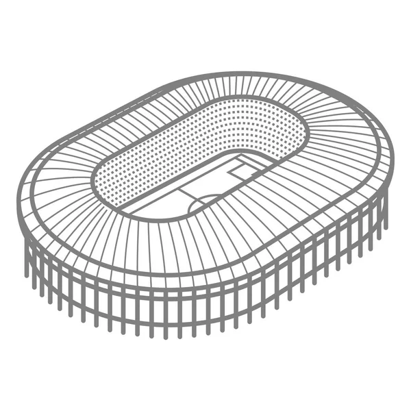 Voetbalstadion gekleurde afbeelding — Stockvector