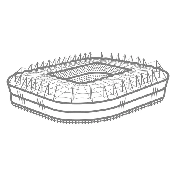 Voetbalstadion gekleurde afbeelding — Stockvector