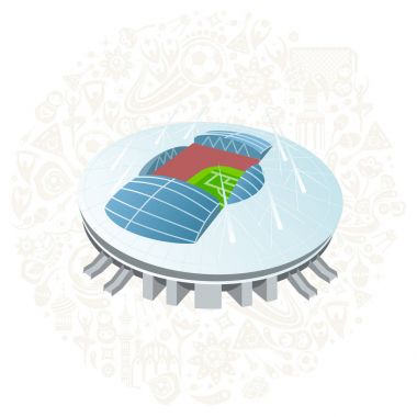 illüstrasyon renkli Futbol Stadyumu