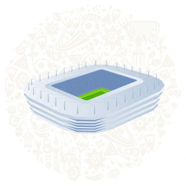 illüstrasyon renkli Futbol Stadyumu