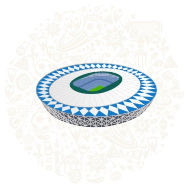 illüstrasyon renkli Futbol Stadyumu