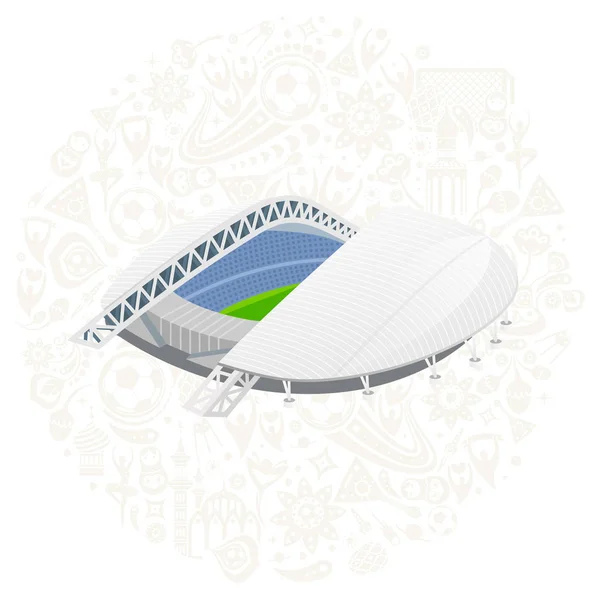 Illustration colorée du stade de football — Image vectorielle