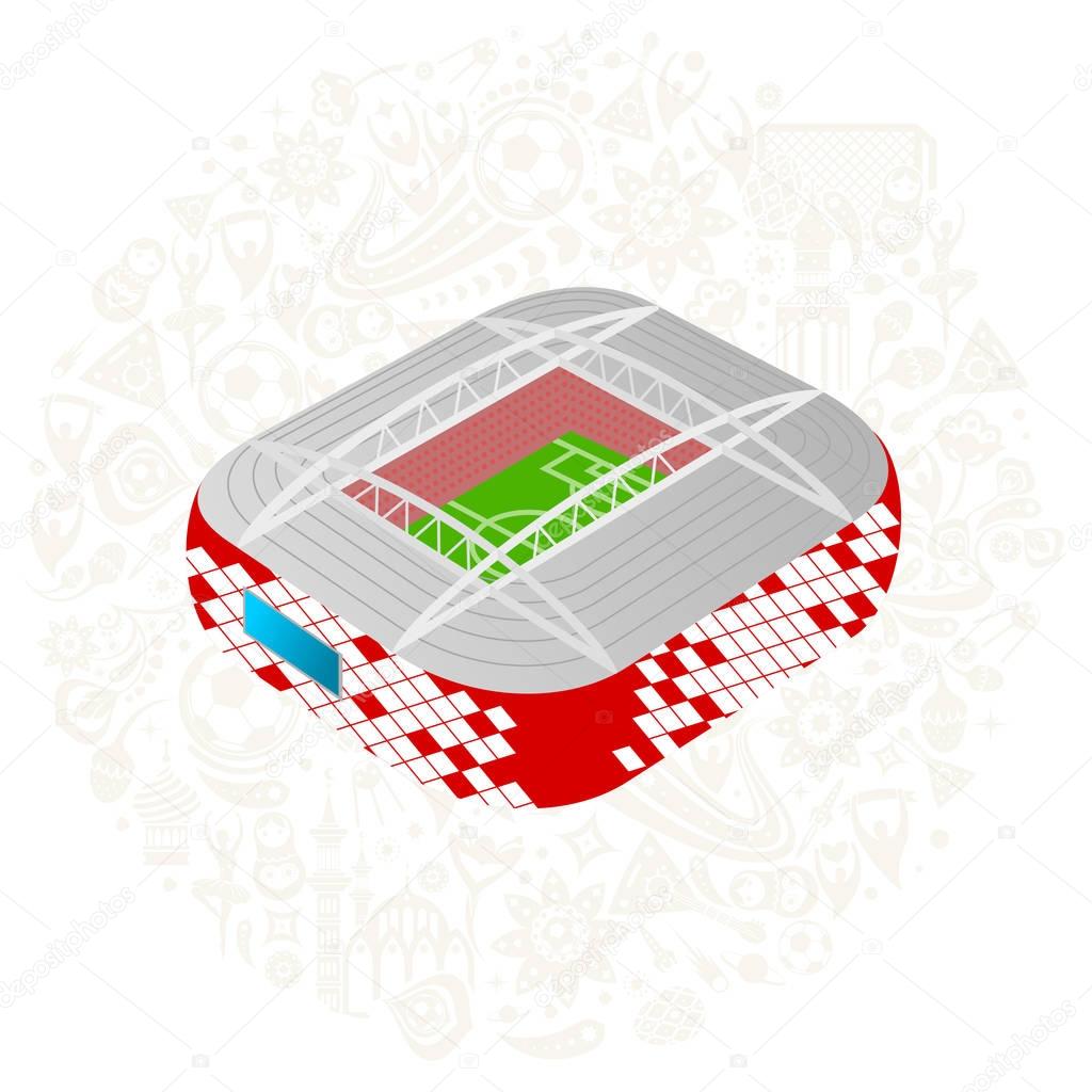soccer stadium colored illustration