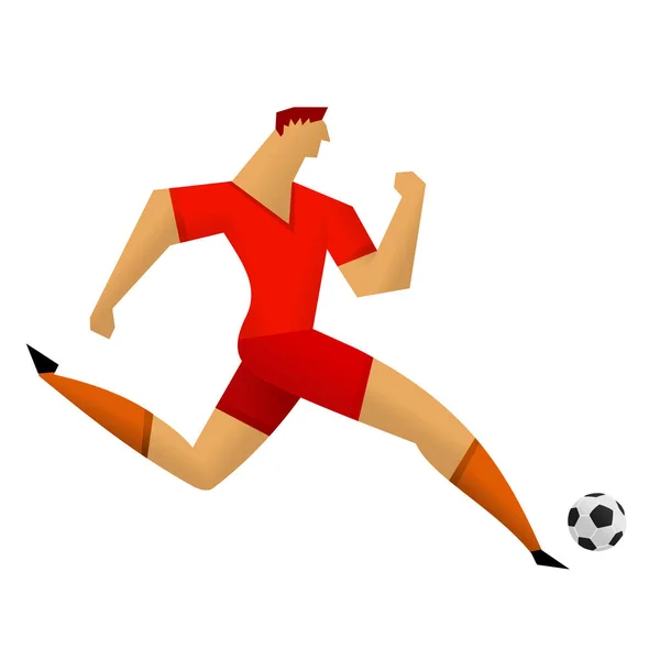 Futbolista coloreado conjunto — Vector de stock