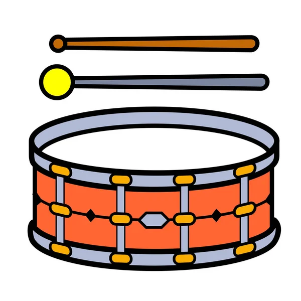 Musikinstrument. Färgglada musik bakgrund. Vektorillustration — Stock vektor