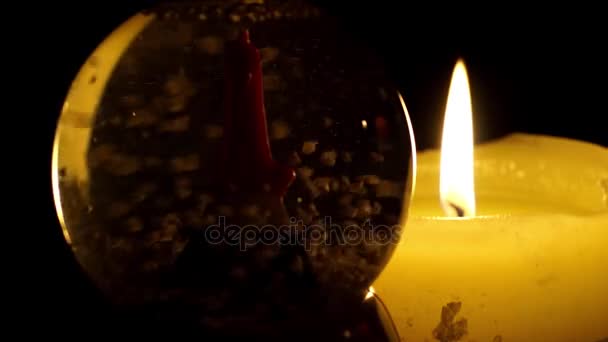 巴黎纪念品和蜡烛光 — 图库视频影像