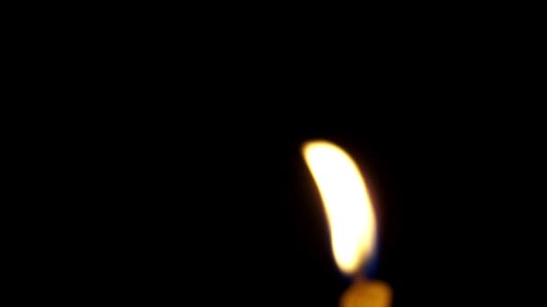 The Candle Light and Wind Blowing — Stock Video