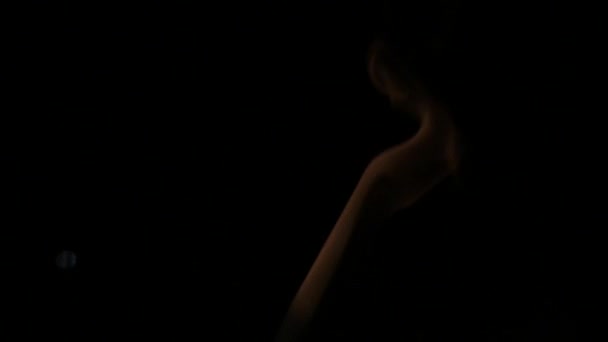 A Stream of Smoke Raising in a Curvy and Straight Way. — Stock Video