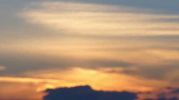 Маленькая монета изображена мужчиной с импрессивным закатным небом на заднем плане ранней весной в медленном движении . — стоковое видео