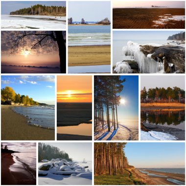 Sibirya nehir Ob fotoğraflarla kolaj
