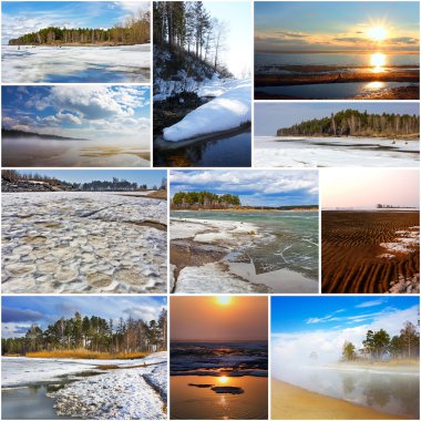 Mevsim - bahar River Ob üzerinde