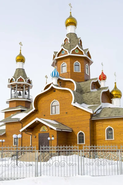 Az ortodox egyház Epiphany tiszteletére. Oroszország, Szibéria — Stock Fotó