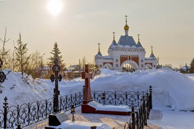 Ortodoks Kilisesi Transfiguration onuruna. Kasaba, Berdsk, Novosibirsk Oblastı, Sibirya, Rusya Federasyonu