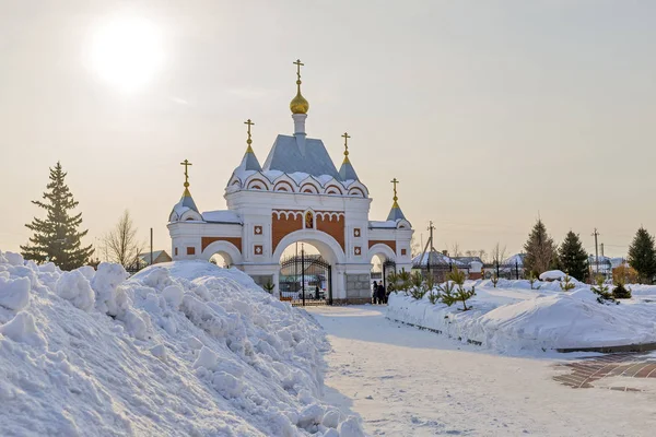 Berdsk Novosibirsk Oblast Sibirien Ryssland Februari 2017 Centrala Ingången Till — Stockfoto