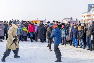 Maslenitsa Chur adlı Rus şenlikte festivaller