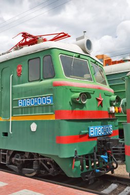 Plaka iki bölüm ana hat Navlun elektrikli lokomotif Vl80 Vladimir Lenin