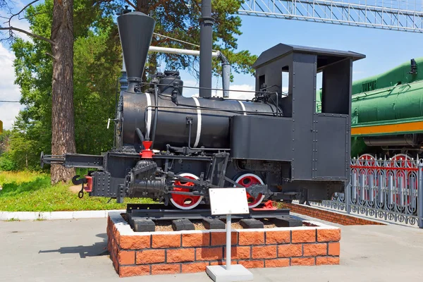 ノボシビルスク シベリア ロシア連邦 2017 日に鉄道機器のノボシビルスク博物館 タンク ドイツ事務所ある 世紀のエンジン — ストック写真