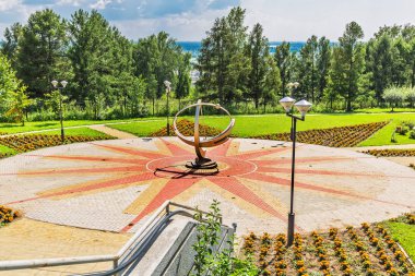 Güneş saati büyük Novosibirsk planetaryum Park