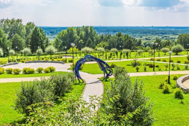 Uzay konulu bir kemer, büyük Novosibirsk planetaryum Park şeklinde sanat