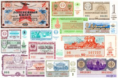 Kolaj bir devlet piyango bileti SSCB