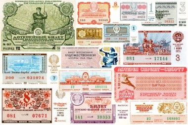 Kolaj bir devlet piyango bileti SSCB