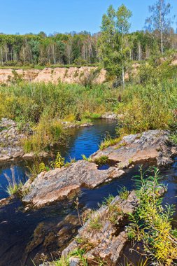 Suenginskiy şelale. Suenga Nehri, Sibirya, Rusya Federasyonu