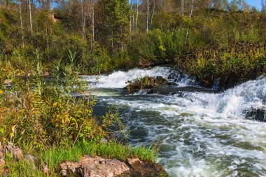 Suenginskiy şelale. Suenga Nehri, Sibirya, Rusya Federasyonu