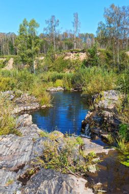 Suenginskiy şelale. Suenga Nehri, Sibirya, Rusya Federasyonu