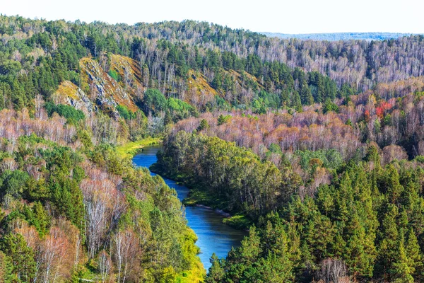 Berd Stenar Natur Monument Regionala Värdet Höstlandskap Visa Från Klipporna — Stockfoto