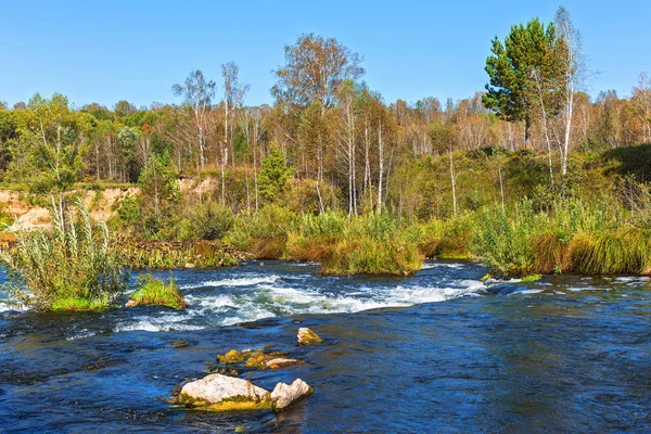 Suenginskiy şelale. Altın Nehri Suenga, Maslyaninsky district, Novosibirsk Oblastı, Sibirya, Rusya Federasyonu
