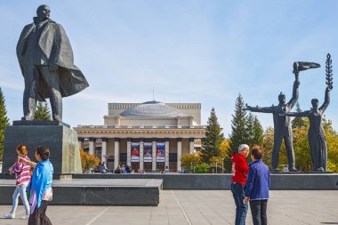Çin, Lenin kare, Novosibirsk gelen turistler akademik Op devlet