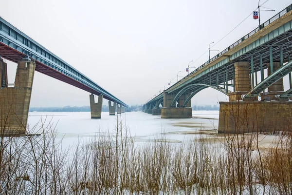 Novosibirsk Sibéria Rússia Fevereiro 2018 Ponte Interior Metrô Novosibirsk Ponte — Fotografia de Stock