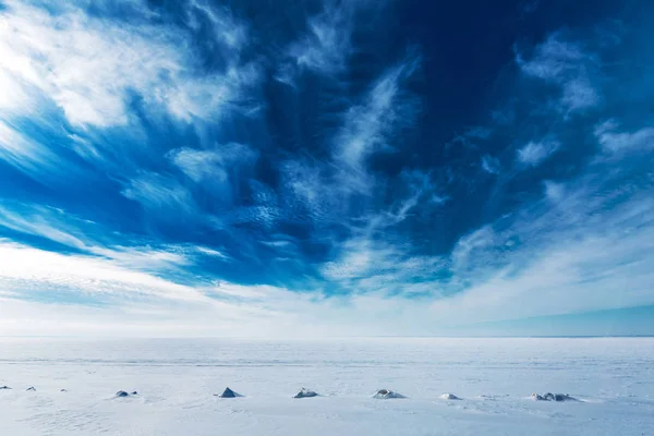 Winterlandschap. De Ob., West-Siberië — Stockfoto