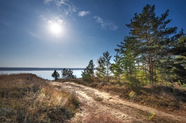 Nehre giden yol. the Western Sibirya, Orada Bölgesi