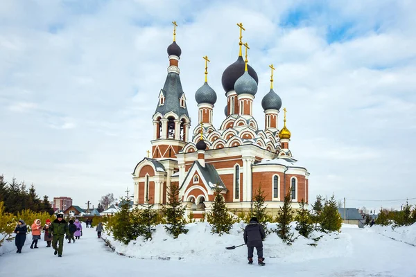 Berdsk Novosibirsk Region Västra Sibirien Ryssland Mars 2020 Ortodoxa Kyrkan — Stockfoto
