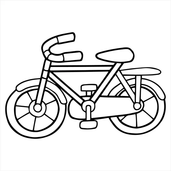 Bicicleta desenho animado ilustração isolada no branco — Vetor de Stock