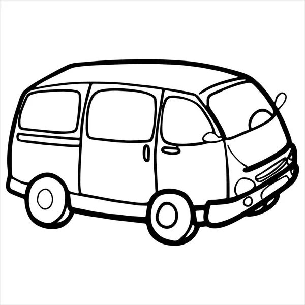 Иллюстрация Family Car, изолированная на белом — стоковый вектор