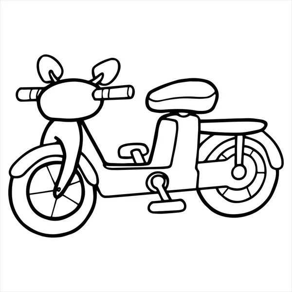 Electric Bike cartoon illustration isolated on white — Stock Vector