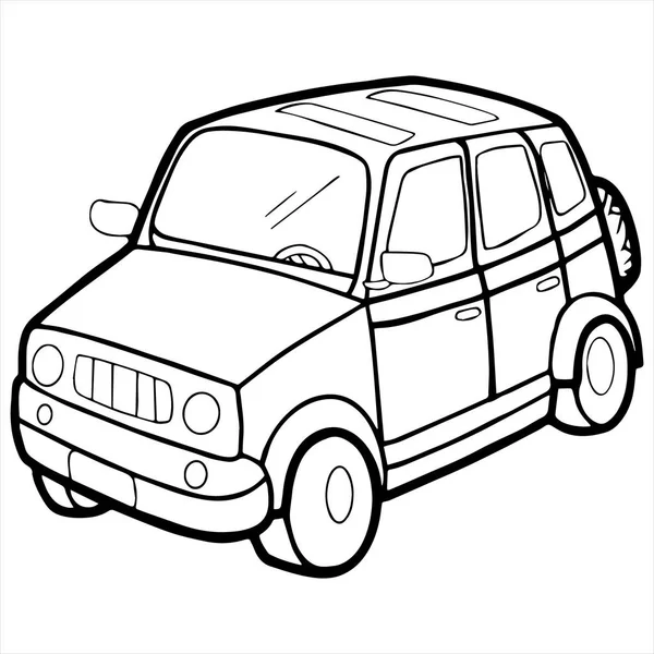 Desenho animado Sport Car ilustração isolada no branco —  Vetores de Stock