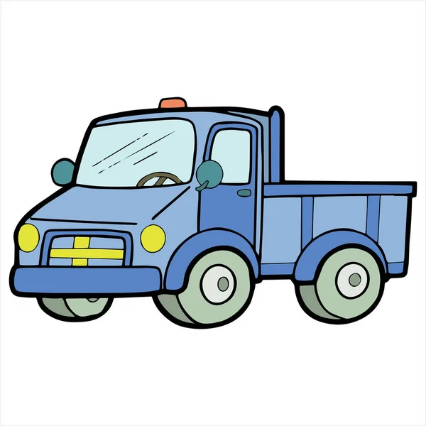 LKW Cartoon Illustration isoliert auf weiß — Stockvektor