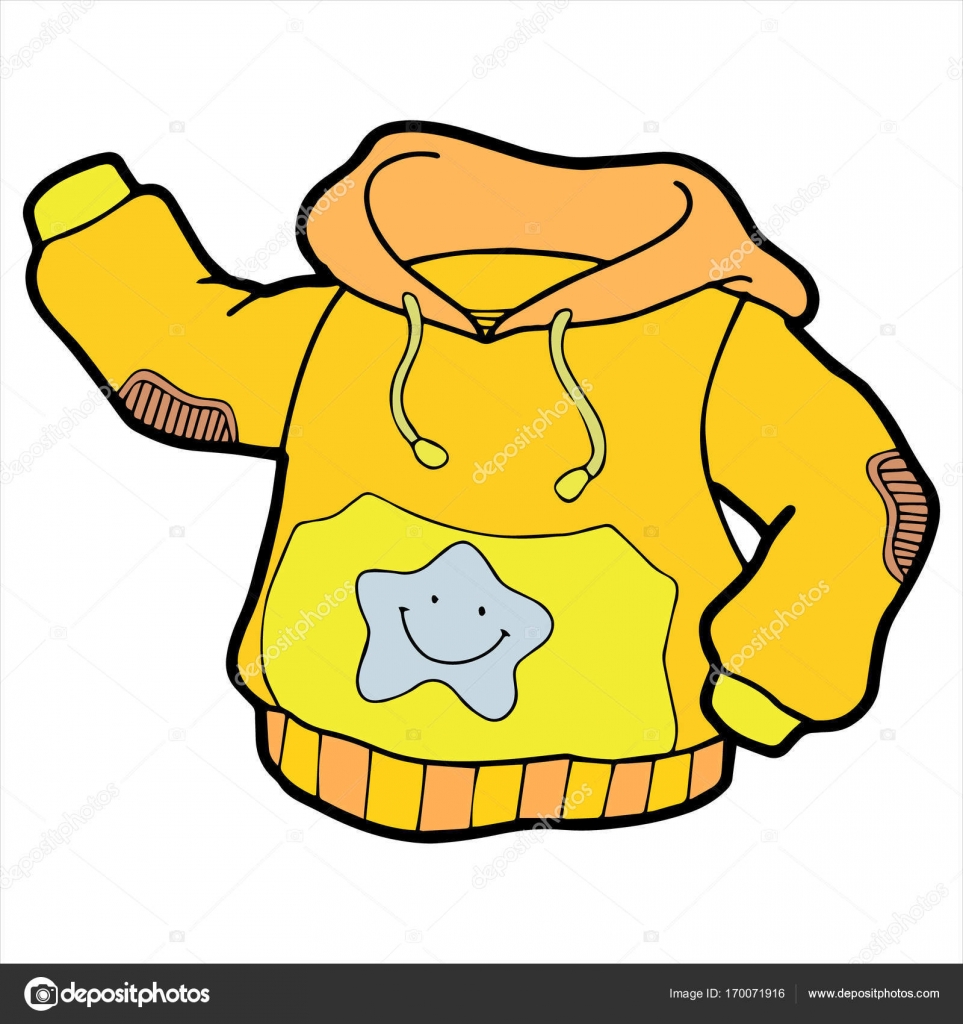 Illustration vectorielle de Cartoon Coat  Color sur fond 