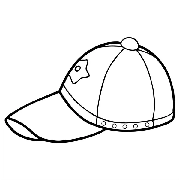Ilustración vectorial del sombrero de dibujos animados sobre el fondo blanco — Archivo Imágenes Vectoriales