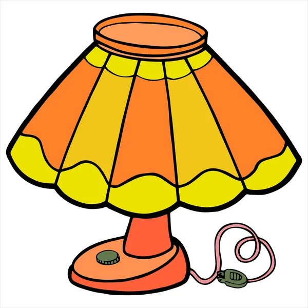 Wektor ilustracja kolor kreskówka lampka na białym tle — Wektor stockowy